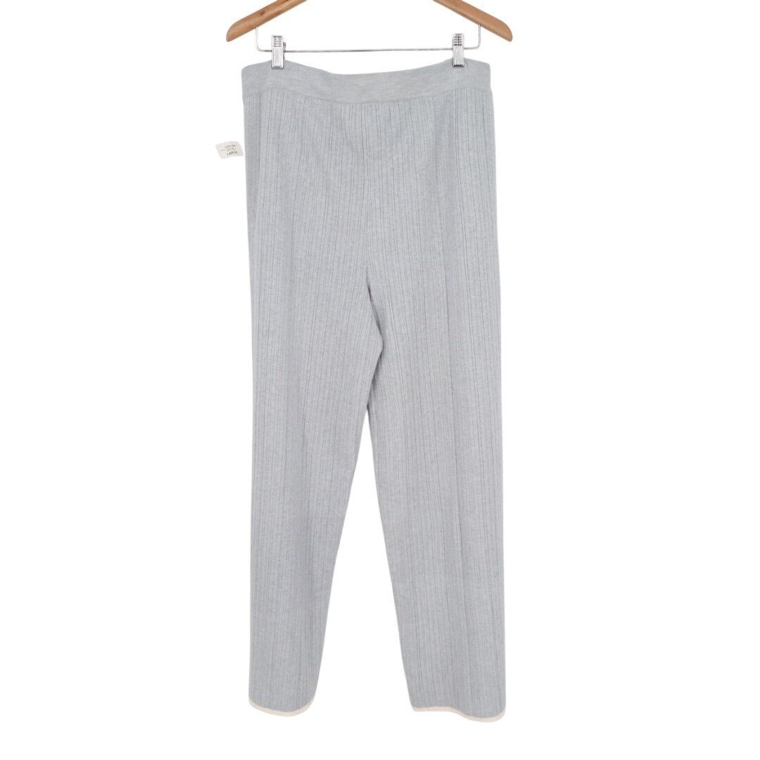State of Day Intimates Pajama Pants Women Large Blue Blizzard Rib Knit Sleepwear