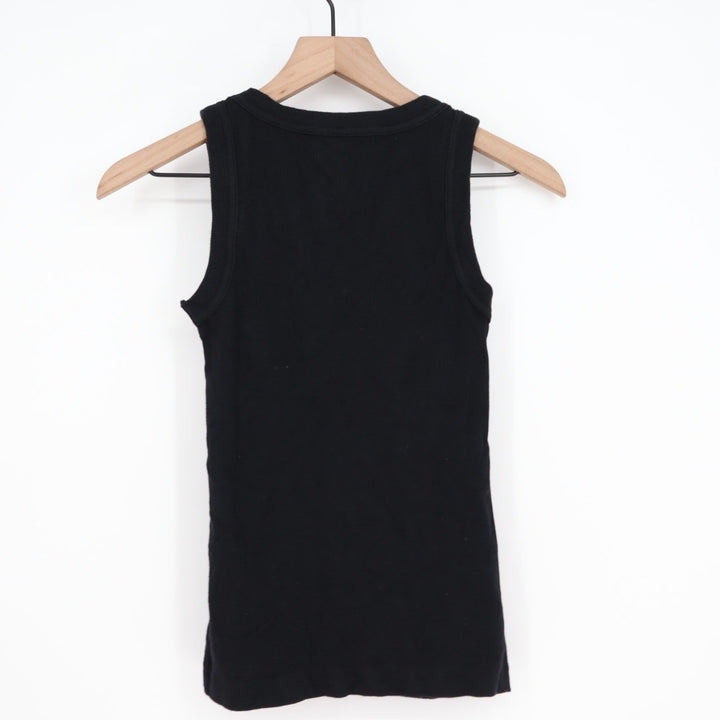 American Giant Womens Black Ribbed Tank Top Made in USA Size XS