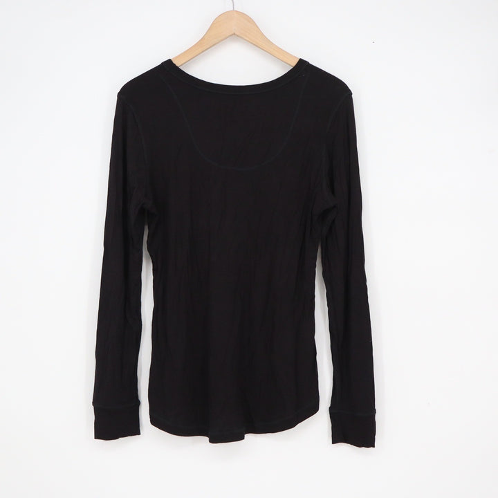 Warm Essentials by Cuddl Duds Womens Black Long Sleeve Base Layer Top Large L