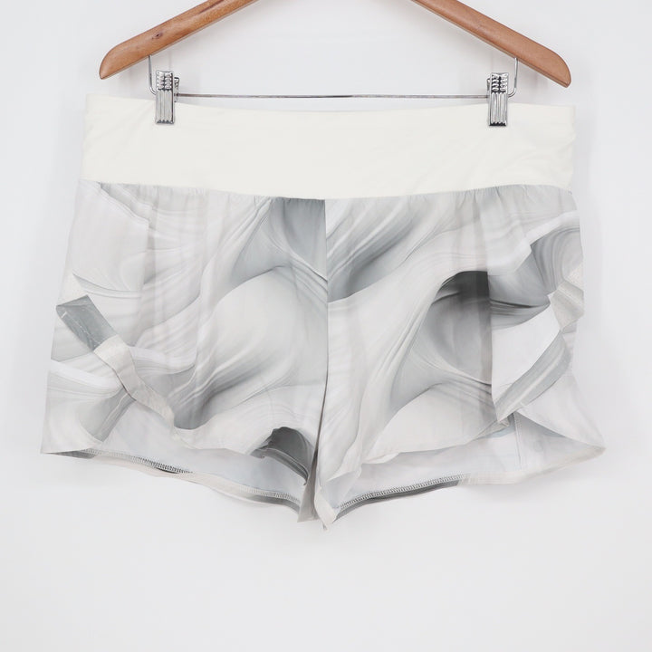 CALIA Kick It Up Mid Rise Shorts XL Dune Print Grey Performance Running
