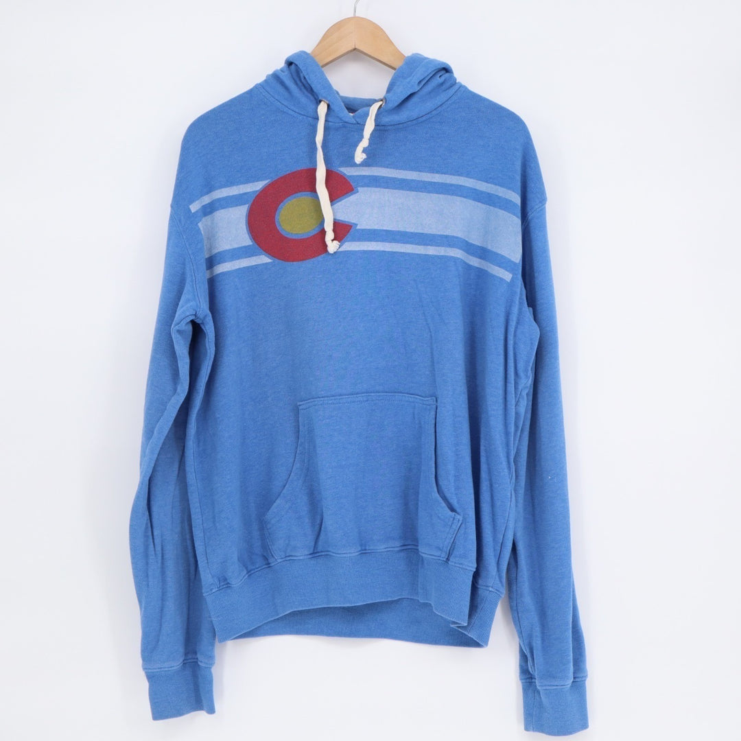 Colorado Limited Hoodie Women XL Blue Cotton Drawstring Kangaroo Pocket Pullover
