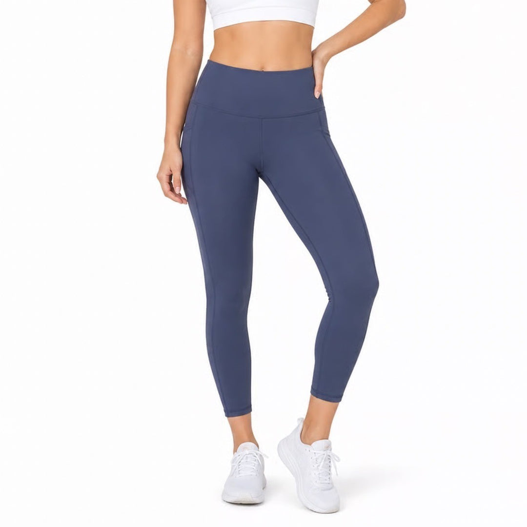 RBX Live Life Active Womens XL Blue High Waisted Pocket Cropped Leggings