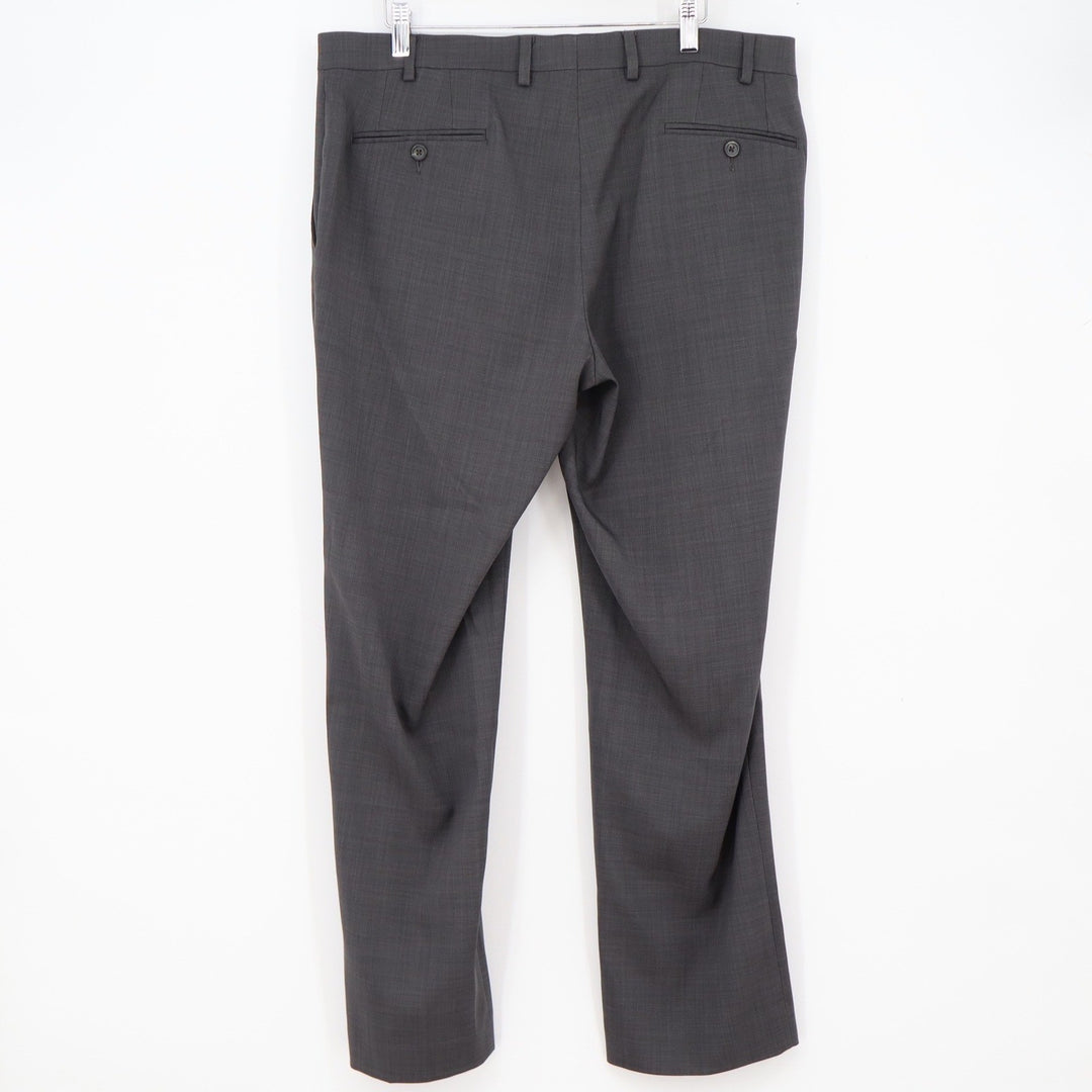 Chaps Dress Pants Mens 36x30 Total Comfort Charcoal Grey Flat Front Excellent