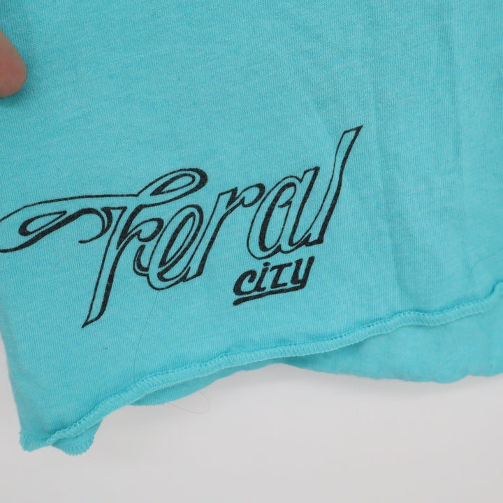 Next Level Apparel California Graphic Racerback Tank Top Turquoise Blue XL