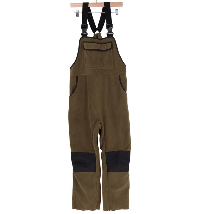 Overalls Mens Olive Green Fleece Adjustable Strap Snow Bibs Pockets Straight Leg