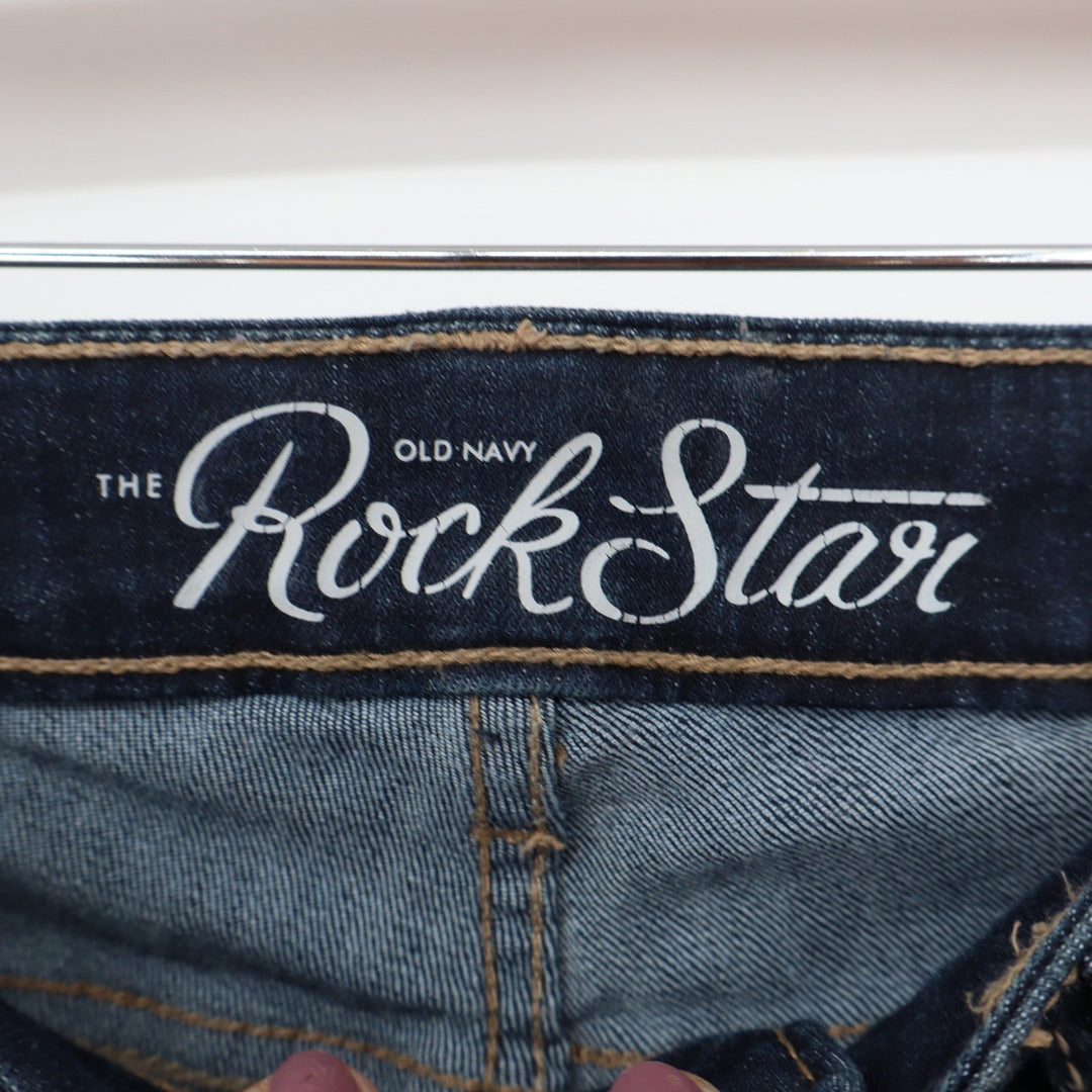 Old Navy The RockStar Skinny Jeans Dark Wash Blue Size 6 Regular Stretch Denim