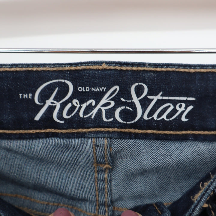 Old Navy The RockStar Skinny Jeans Dark Wash Blue Size 6 Regular Stretch Denim