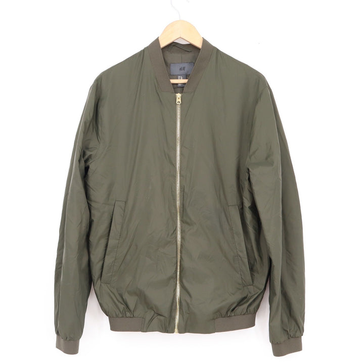 HM Mens Bomber Jacket Olive Green Full Zip Lightweight Coat 36R
