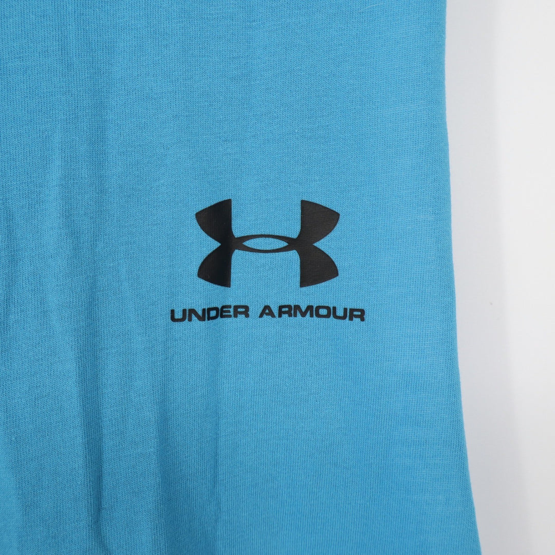 Under Armour Mens Blue Muscle Tank Top Loose Fit Deep Armholes Large 9419