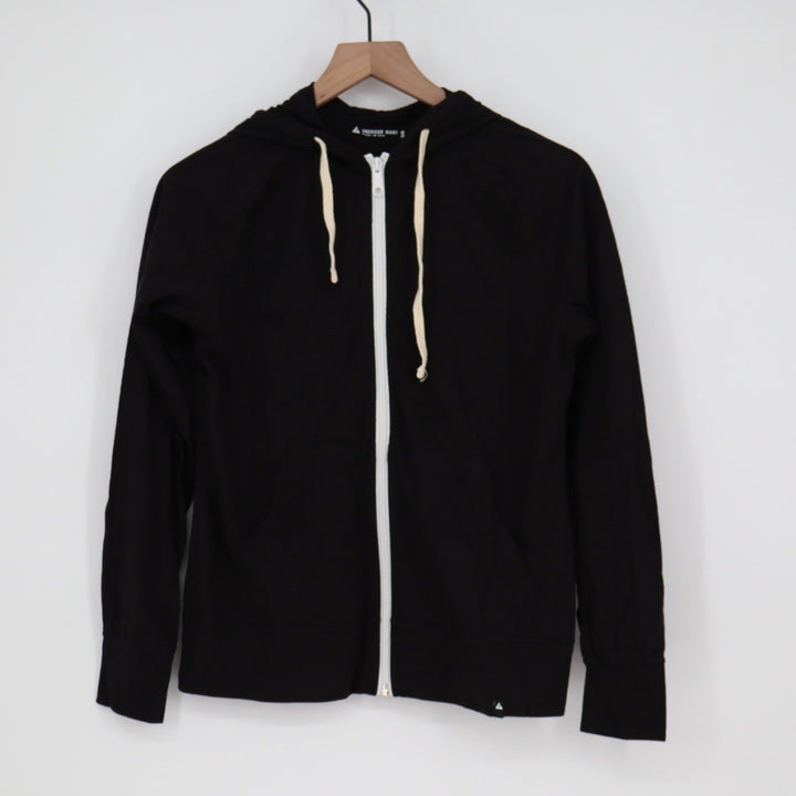 AMERICAN GIANT Black Full Zip Hoodie Sweatshirt Athletic Size S Made in USA