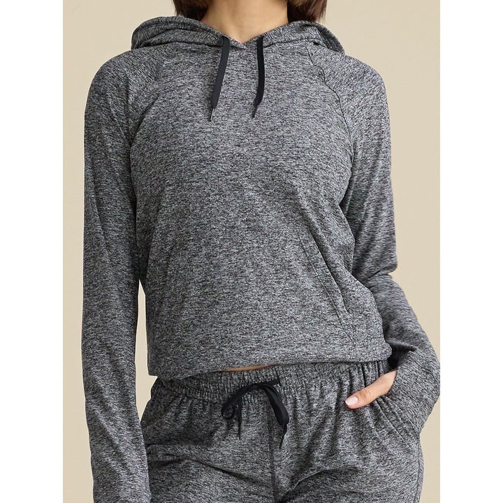 Outdoor Voices Cloudknit Hoodie Women's Small Heather Gray Space Dye Stretch