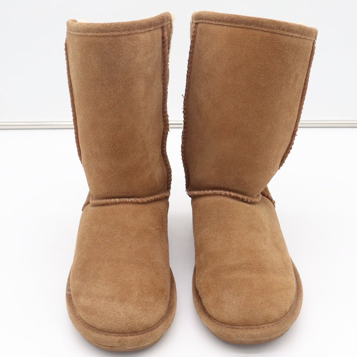 Bearpaw Stella Womens 7 Hickory Suede Knit Mid Calf Winter Boots Brown