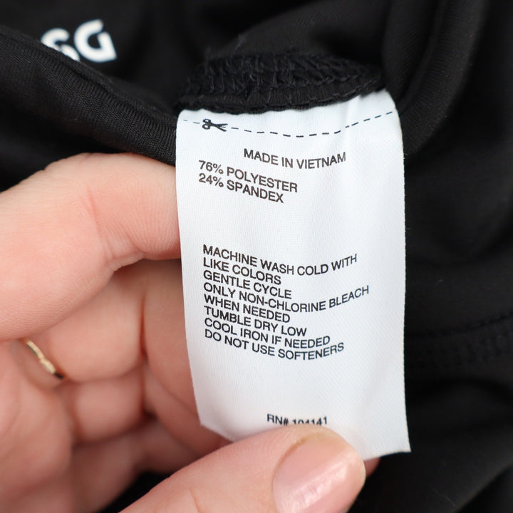 DSG Womens Momentum Crop Leggings Pure Black High Rise Pockets XXS