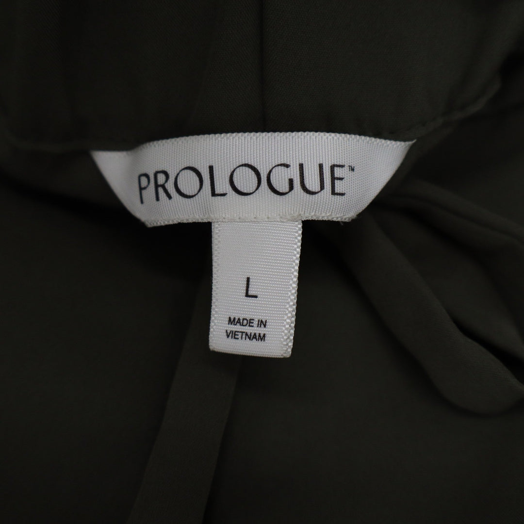 Prologue Women's Olive Green Drawstring Jogger Pants Size L Tapered Leg