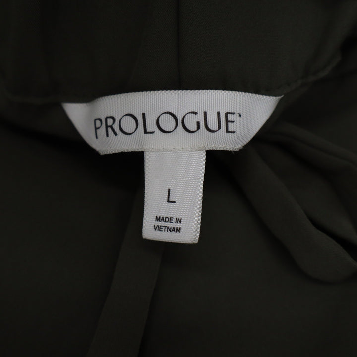 Prologue Women's Olive Green Drawstring Jogger Pants Size L Tapered Leg
