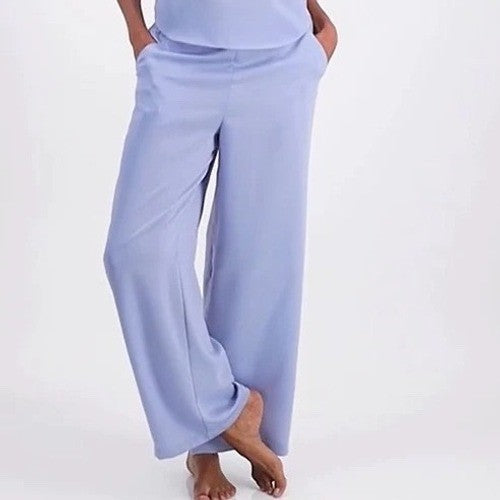 State of Day Intimates Pajama Pants Womens Small Blue Elastic Waist Wide Leg