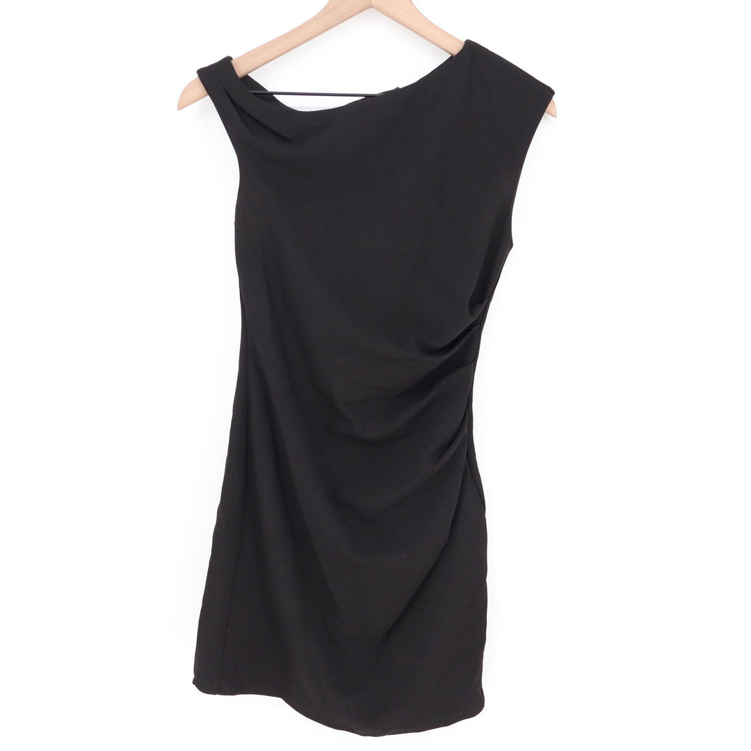 YH & CO Vilma Black One Shoulder Bodycon Ruched Mini Dress Size XS