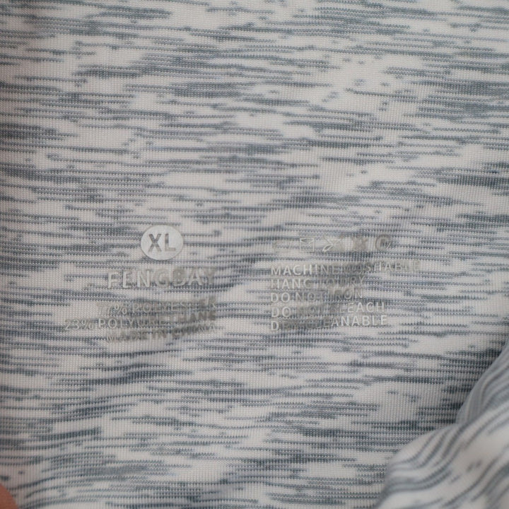 Fengbay Capri Leggings Womens XL Heather Gray Space Dye High Waisted Workout