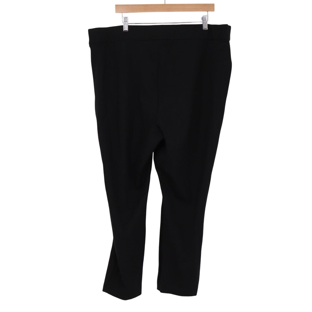 Ava & Viv Womens Black Ponte Pull On Tapered Leg Pants Plus Size 2X Stretch