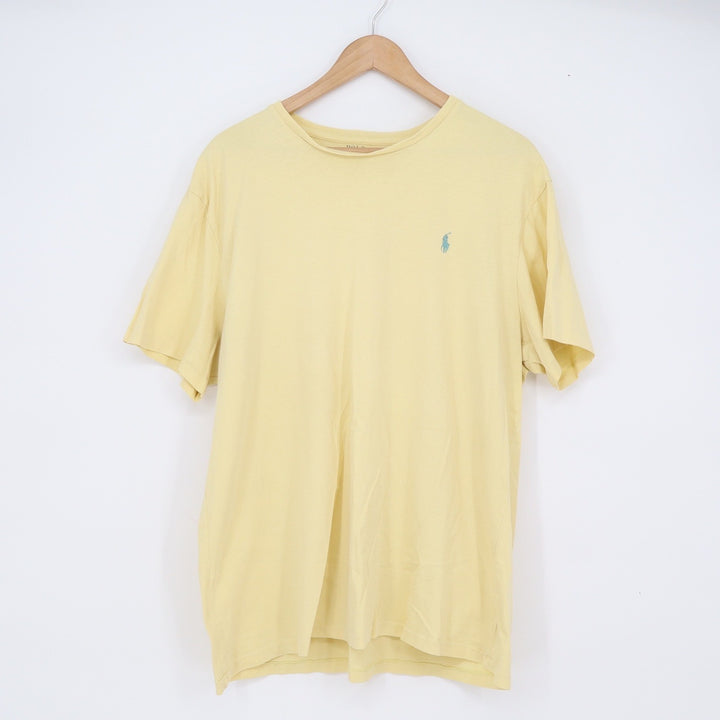 Polo Ralph Lauren T-Shirt Mens XL Short Sleeve Yellow Pony Logo Excellent