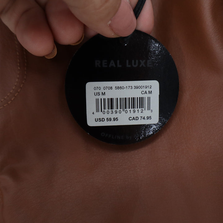 OFFLINE by Aerie Real Luxe Brown Faux Leather High Rise Leggings M