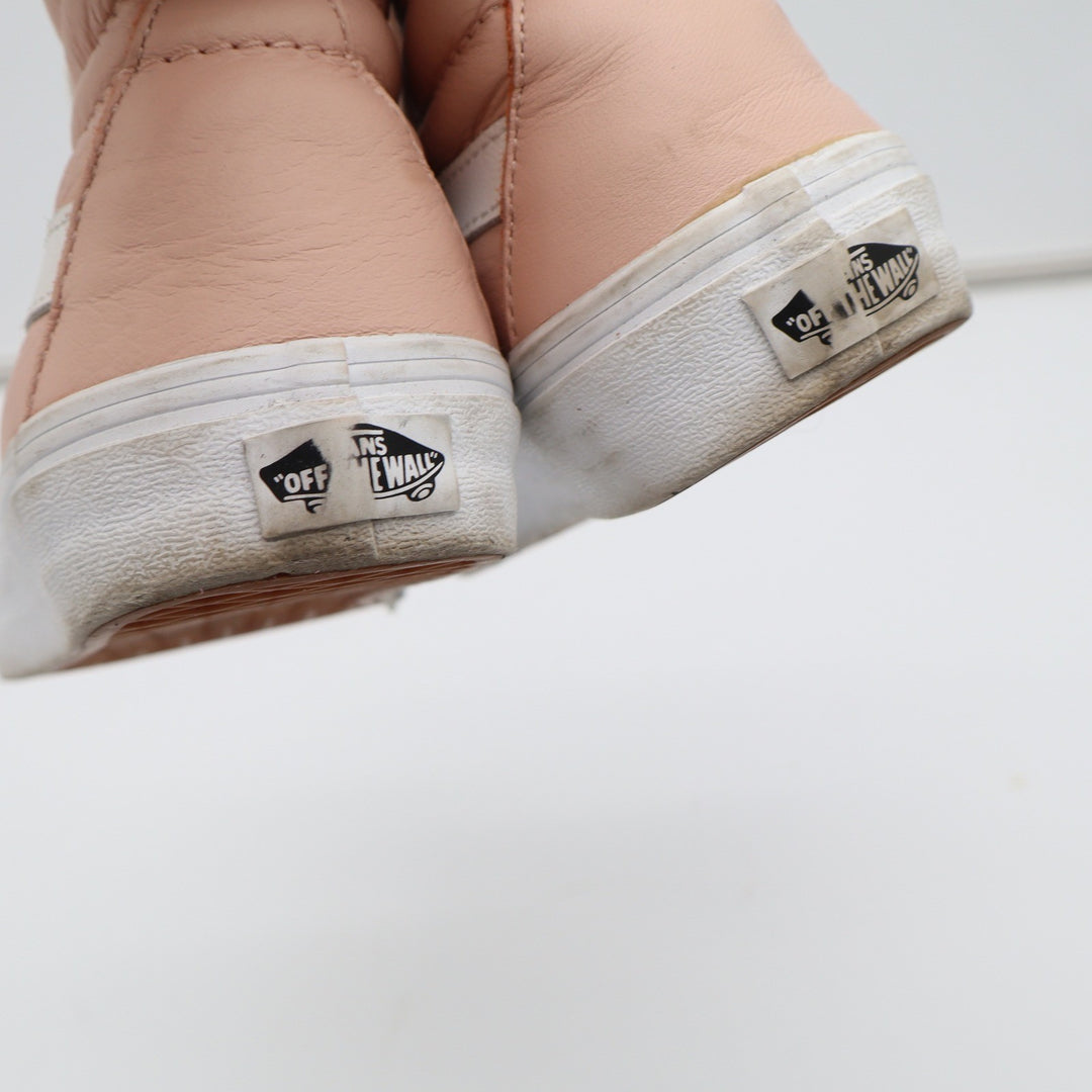 Vans Sk8-Hi Leather High Top Sneakers Peach Pink Womens 7