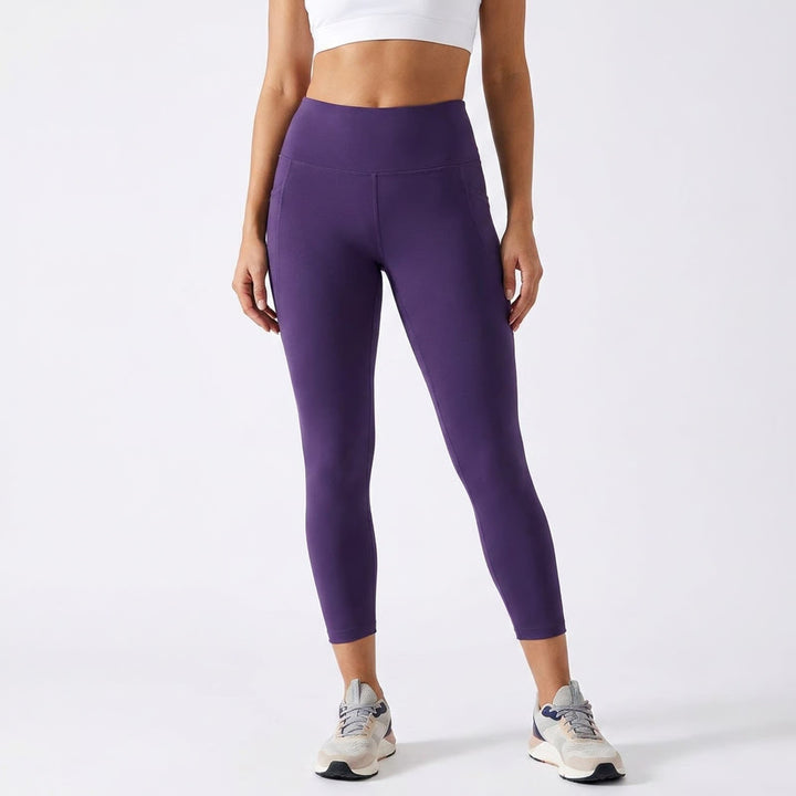 Old Navy Active Elevate Go-Dry Purple High Waisted Side Pocket Leggings Large