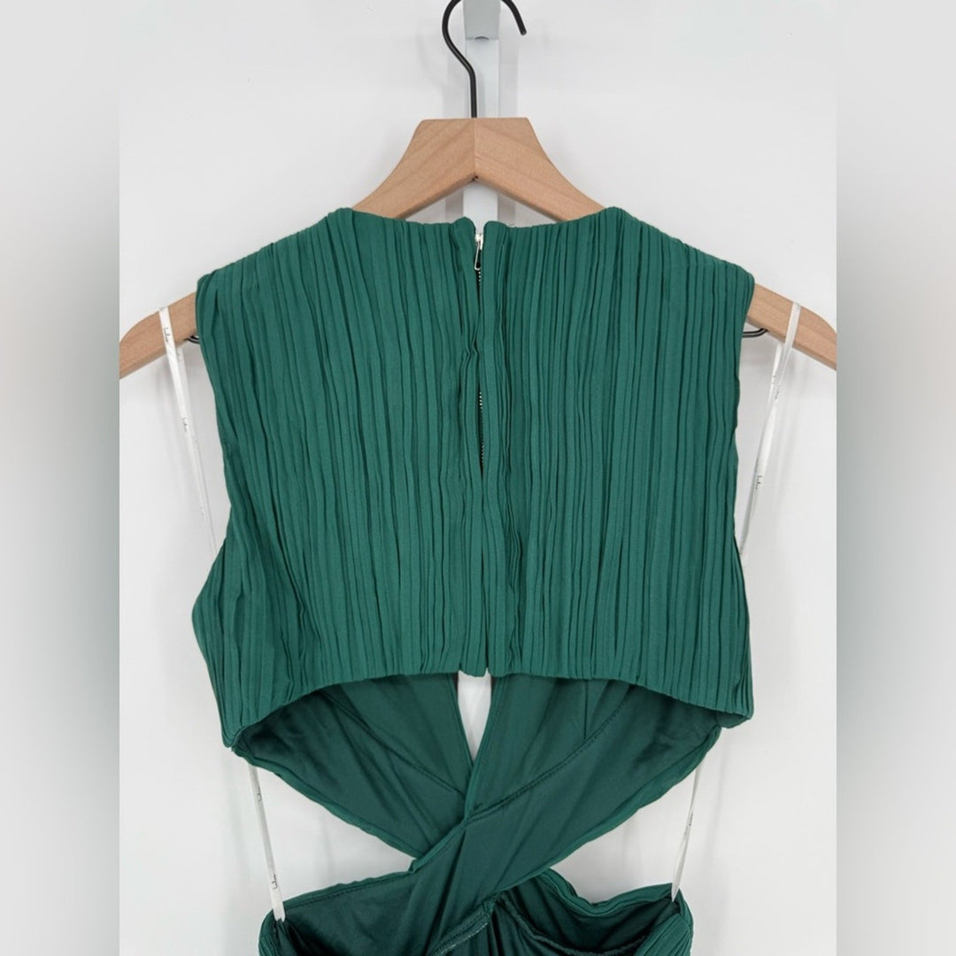 Lulus Vivid Imagination Forest Green Cutout Maxi Dress Size S