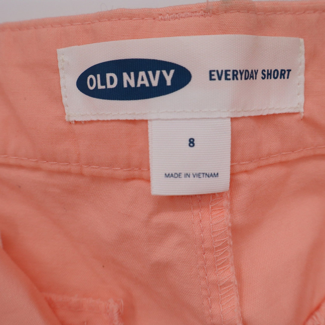 Old Navy Everyday Shorts Womens 8 Peach Coral 5 Inch Inseam Cotton Twill NWT