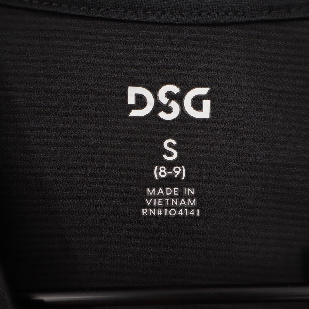 DSG Boys Small 8-9 Movement Tee Pure Black Short Sleeve Performance Shirt NEW
