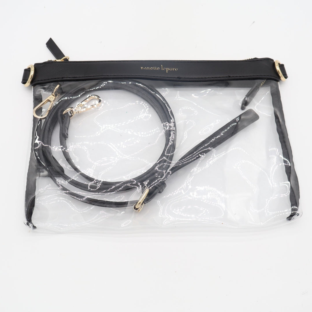 Nanette Lepore Womens Handbag Clear Transparent Adjustable Strap Crossbody Bag