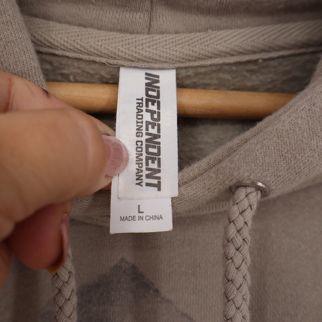 Independent Trading Company Tan Mountain Graphic Hoodie Mens Large