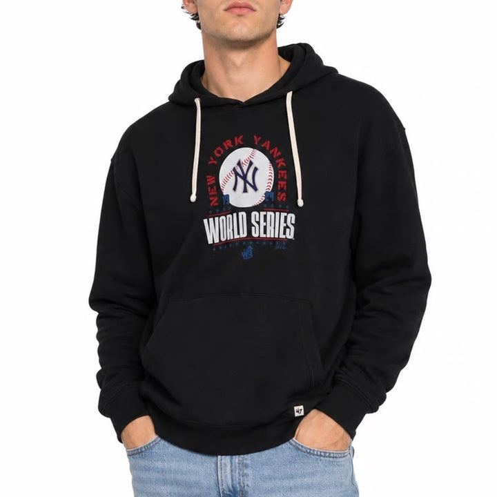 47 Brand New York Yankees World Series Hoodie Black Mens XL MLB Sweatshirt 9928