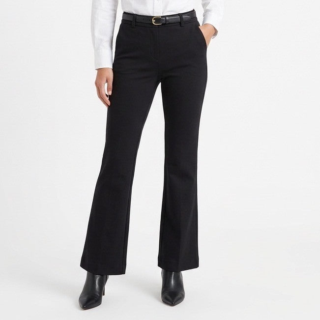 Old Navy High Waisted Pixie Flare Pants Womens 6 Black Secret Smooth Pockets