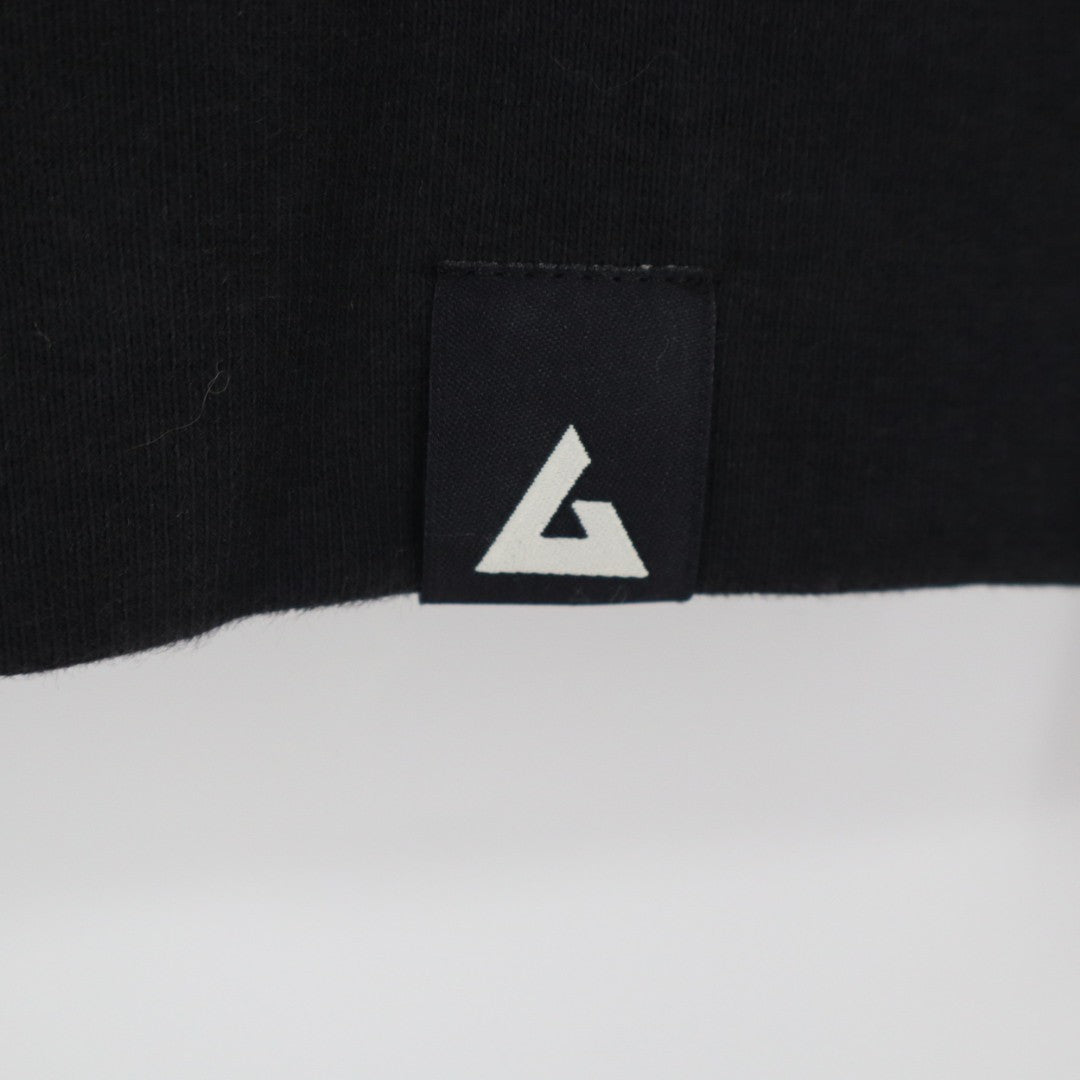 American Giant Hoodie Womens Small Black Cotton Logo Full Zip Pockets Ribbed Hem