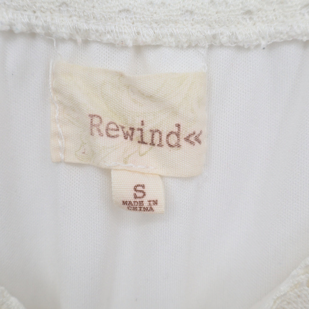 Rewind Lace Tiered Romper Cream Off-White Sleeveless Boho R61257M3E Small