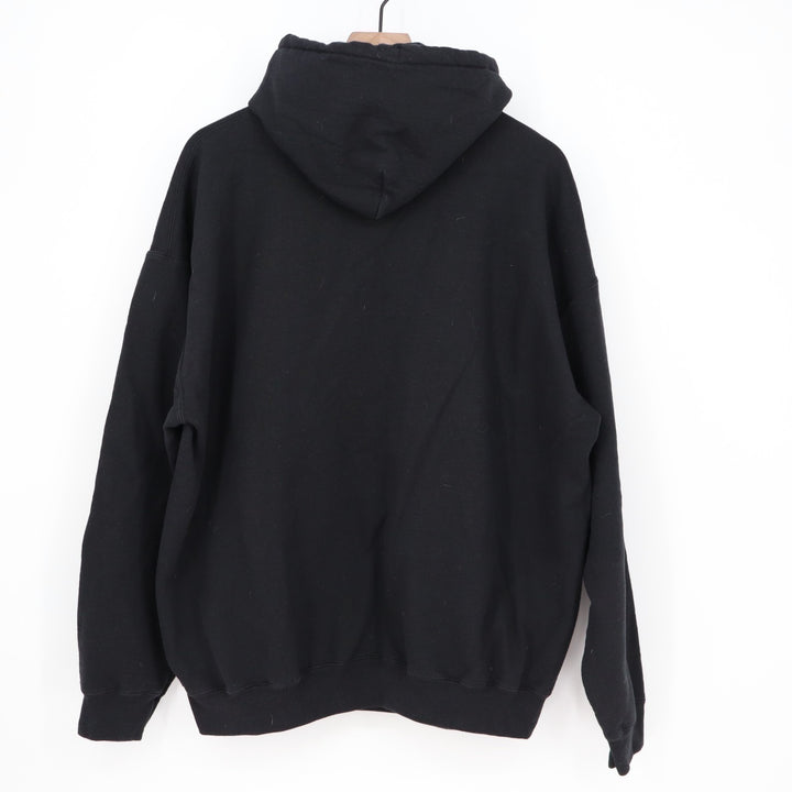 Hip Hop Hoodie Unisex 2XL Black Graphic Cotton Long Sleeve Kangaroo Pocket