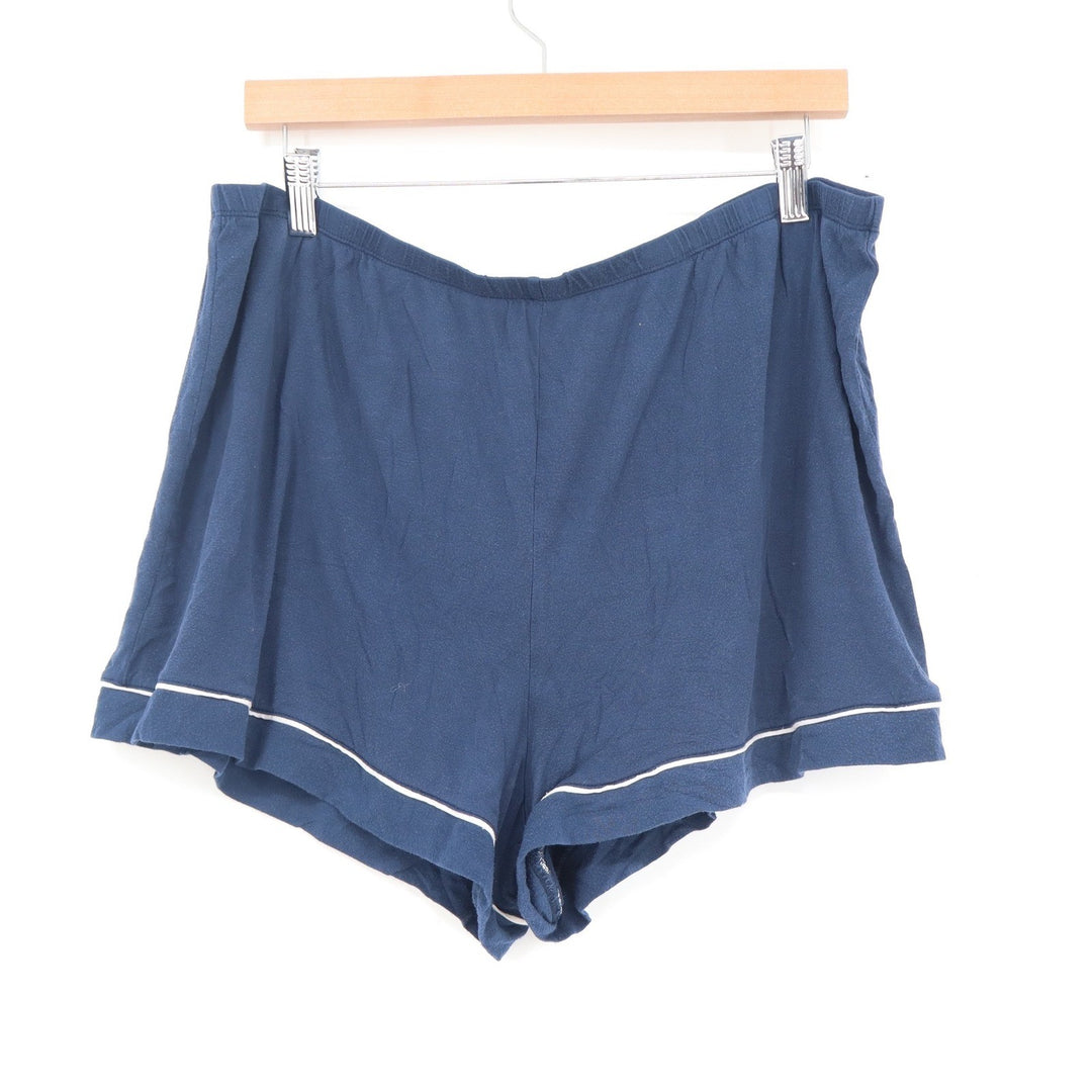 Stars Above Navy Blue Beautifully Soft Pajama Set XL Long Sleeve Top Shorts
