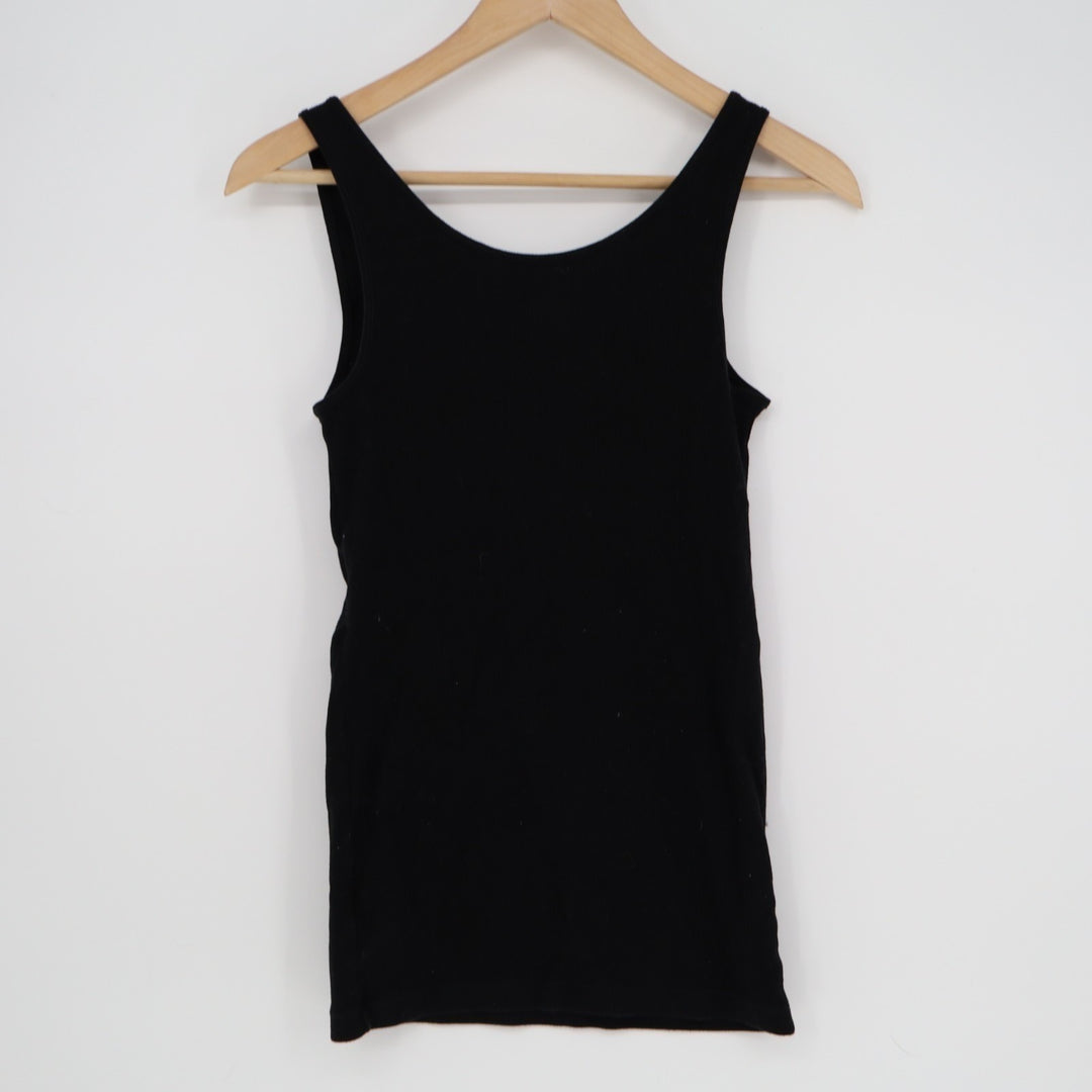 Old Navy First layer Tank Top Womens Medium Black Cotton Stretch Scoop Neck