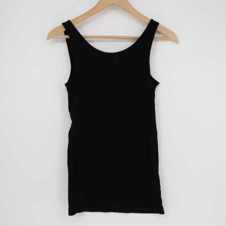 Old Navy First layer Tank Top Womens Medium Black Cotton Stretch Scoop Neck