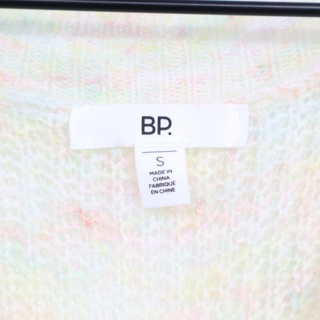 BP. Sweater Womens Small Multicolor Tie Dye Knitted Stretch Ribbed Crew Neck