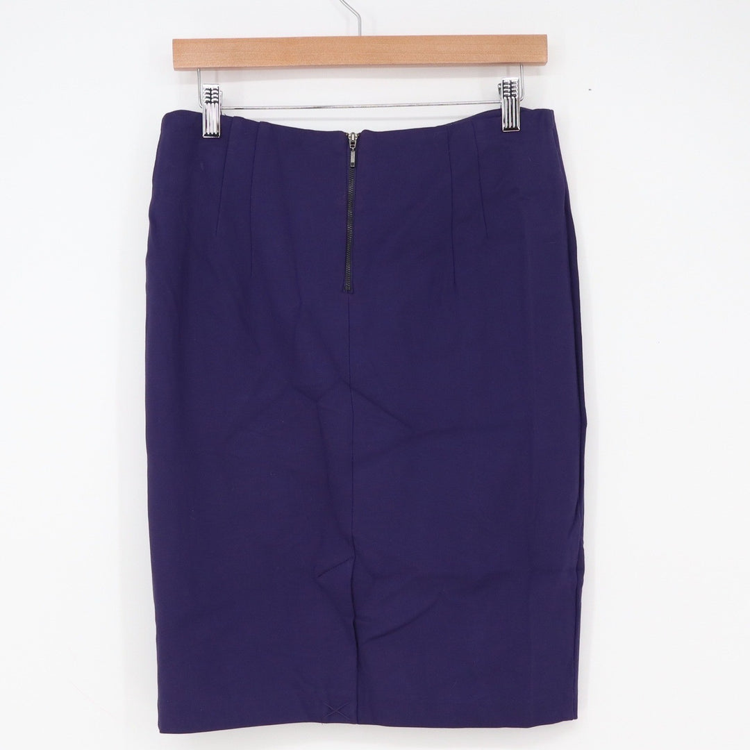 Willi Smith Pencil Skirt Womens 4 Midnight Blue Stretch Back Zip Excellent