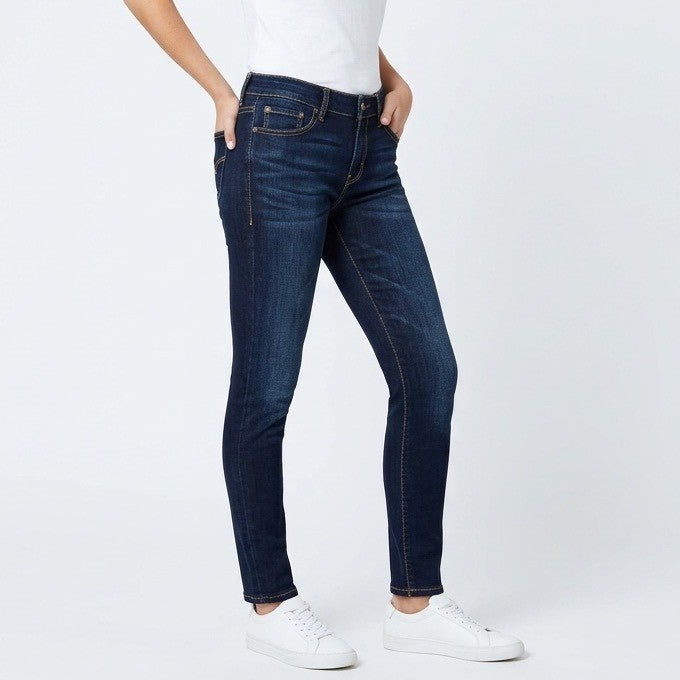 Mavi Jeans Womens 27 Blue Denim Cotton Stretch 5-Pockets Mid Rise Skinny Leg