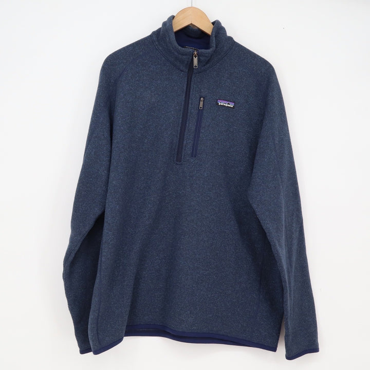 Patagonia Pullover Mens XL Better Sweater Blue 1/4 Zip Fleece Excellent