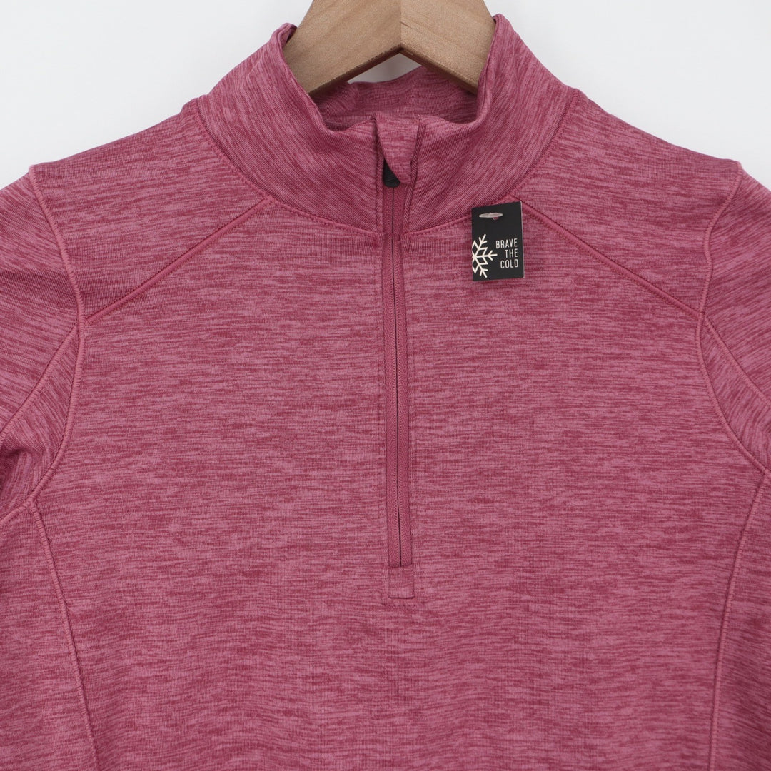 DSG Girls Rose Coffee Spacedye Cold Weather Compression 1/4 Zip Pullover L 14