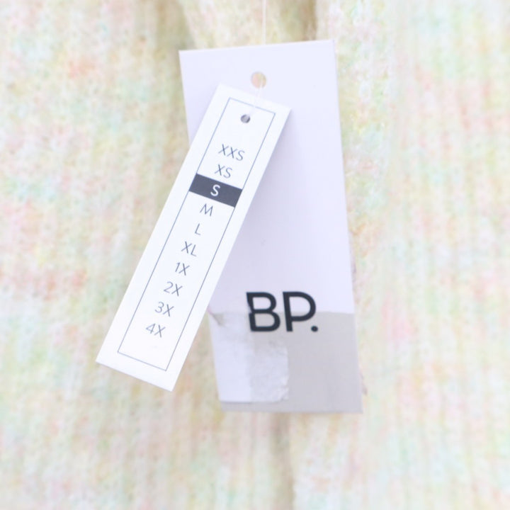 BP. Sweater Womens Small Multicolor Tie Dye Knitted Stretch Ribbed Crew Neck