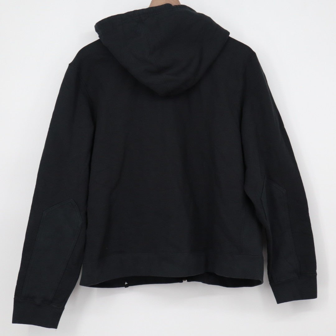 American Giant Relaxed Classic Full Zip 2.0 Hoodie Womens XL Black Cotton Ribbed