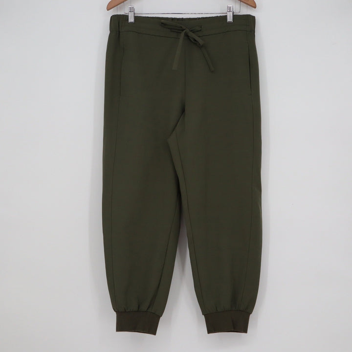 Prologue Women's Olive Green Drawstring Jogger Pants Size L Tapered Leg