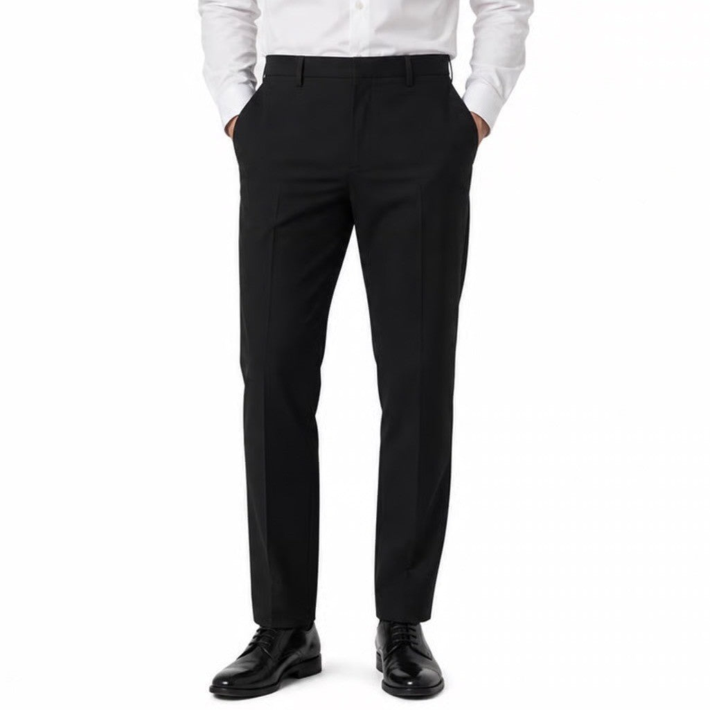 Perry Ellis Portfolio Mens Slim Fit Black Dress Pants Trousers 33x32