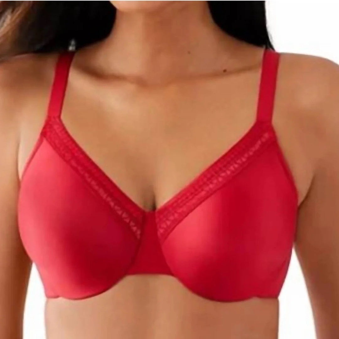 Wacoal Perfect Primer Bra Womens 40DD Red Full Figure Adjustable Strap Underwire